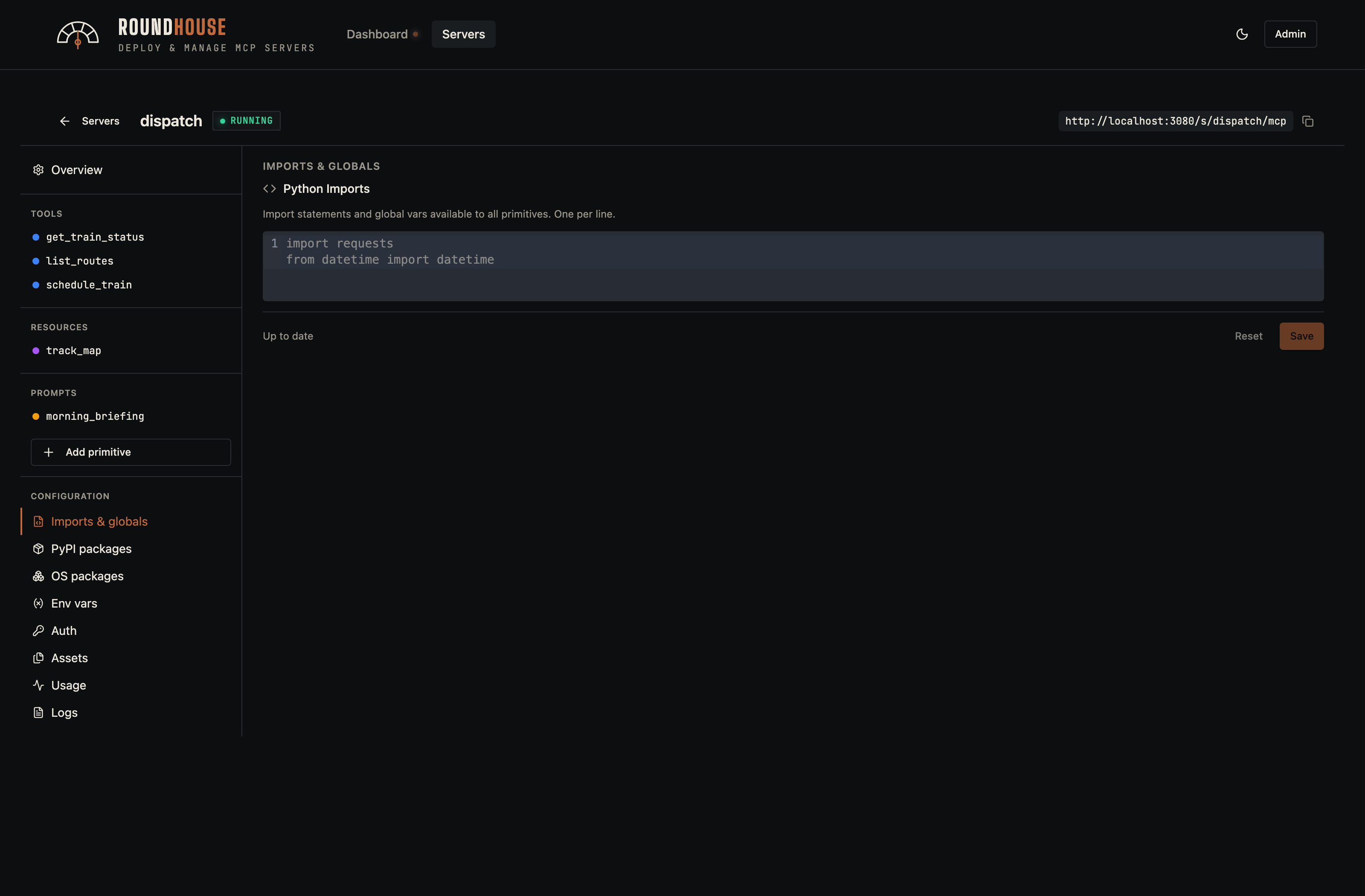 Editor — imports